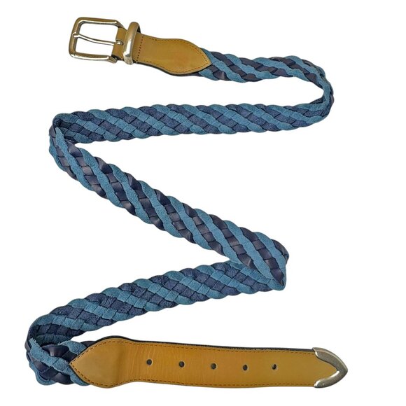 Paul‎ Fredrick Braided Leather Eurometal Buckle Belt Made in Italy - Picture 7 of 7